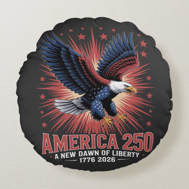 Amerika 250e verjaardag rond kussen (Voorkant)