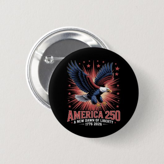 Amerika 250e verjaardag ronde button 5,7 cm (Voorkant /achterkant)