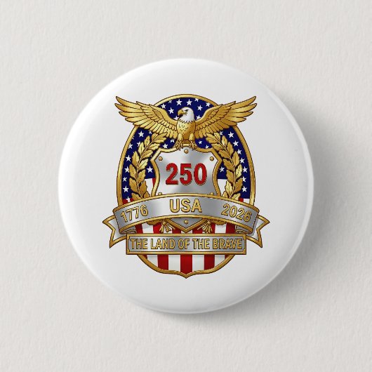 Amerika 250e Verjaardag Ronde Button 5,7 Cm (Voorkant)