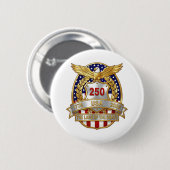 Amerika 250e Verjaardag Ronde Button 5,7 Cm (Voorkant /achterkant)