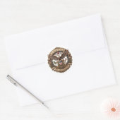 AMERIKA 250E VERJAARDAG RONDE STICKER (Envelop)
