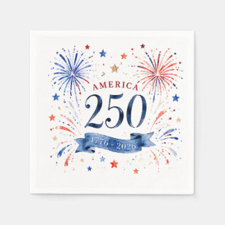 Amerika 250e verjaardag servetten, 4 juli  servet