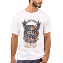Amerika 250e Verjaardag T-shirt 1776 Vrijheid