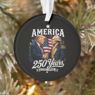 Amerika 250e verjaardag Trump Washington Ornament