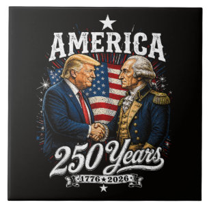 Amerika 250e verjaardag Trump Washington Tegeltje