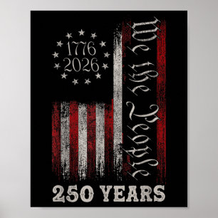 Amerika 250e verjaardag Us Vlag 250 Jaar Wij Het V Poster