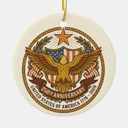 Amerika 250e verjaardag USA 250e ornament (Voorkant)