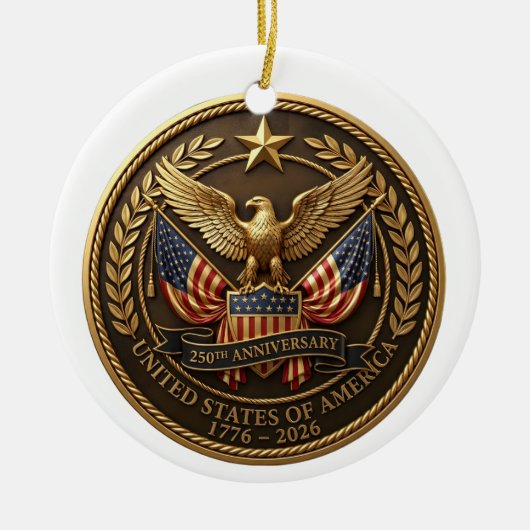 Amerika 250e verjaardag USA 250e ornament (Voorkant)