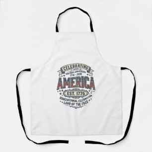 Amerika 250e verjaardag Vintage patriottisch T-shi Schort