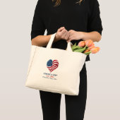Amerika 250e Verjaardag Vlag Hart Mini Tote Bag (Voorkant (product))
