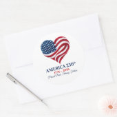 Amerika 250e Verjaardag Vlag Hart Sticker (Envelop)