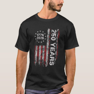 Amerika 250e verjaardag VS-vlag 250 jaar Wij Het V T-shirt