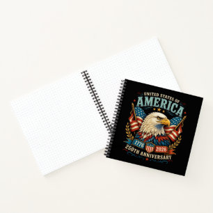 Amerika 250e Verjaardagsviering Adelaar Notitieboek