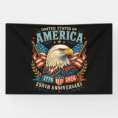 Amerika 250e Verjaardagsviering Adelaar Spandoek (Horizontaal)