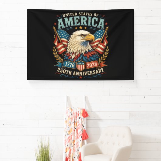 Amerika 250e Verjaardagsviering Adelaar Spandoek (Insitu)