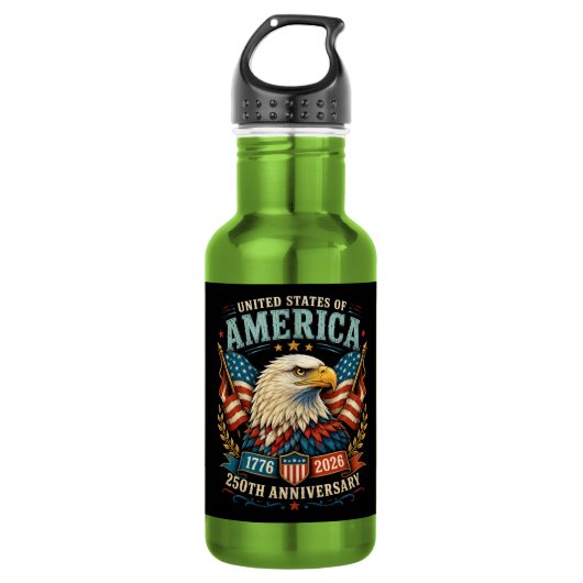 Amerika 250e Verjaardagsviering Adelaar Waterfles (Voorkant)