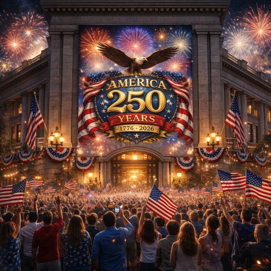 Amerika 250e Verjaardagsviering – Patriottisch Spandoek