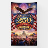 Amerika 250e Verjaardagsviering – Patriottisch Spandoek (Verticaal)