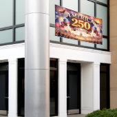 Amerika 250e Verjaardagsviering – Patriottisch Spandoek (Buitenkant Gebouw)