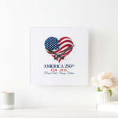 Amerika 250e Verjaardagsvlag Hart Klok (Huis)