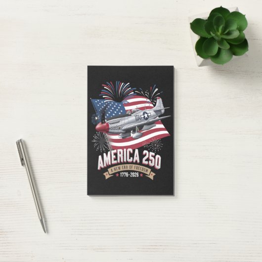 Amerika 250e verjaardagsvliegtuig post-it® notes (Kantoor)
