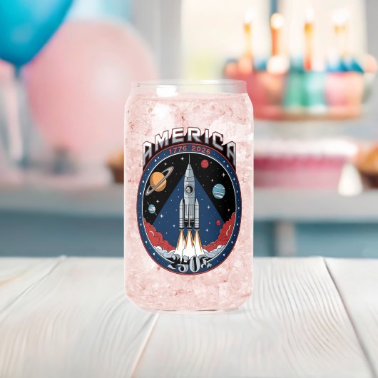 Amerika 250ste 1776 2026 blikvorm glas (Insitu (Baby Shower))