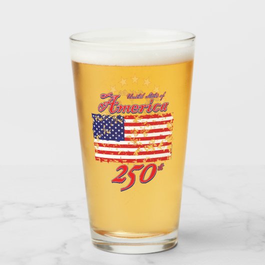 Amerika 250ste glas (Voorkant gevuld)