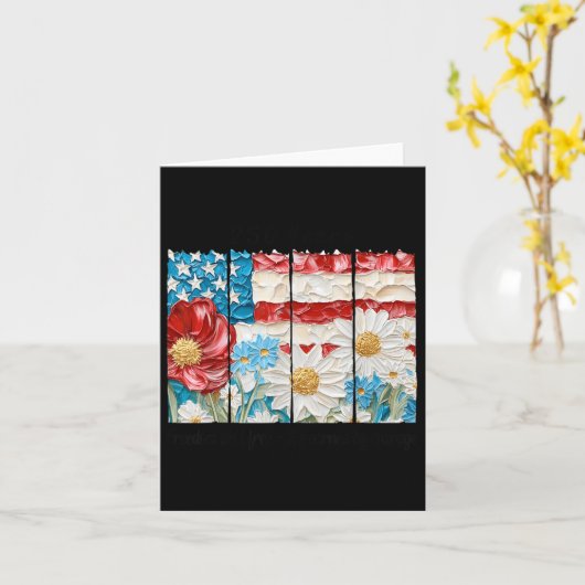 Amerika 250ste Jubileum 250 jaar Kaart (Gele Bloem)