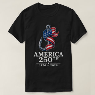 Amerika 250ste Patriottische Vishaak T-shirt