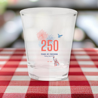 Amerika 250ste Verjaardag 1776 2026 Patriottisch Shot Glas