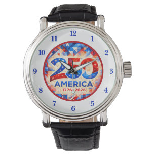 Amerika 250ste verjaardag 1776–2026 USA Patriottis Horloge