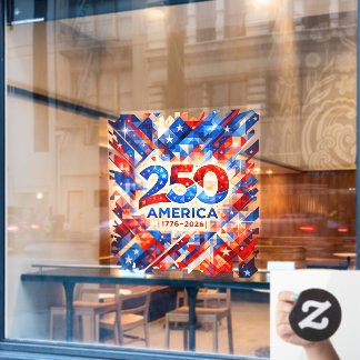 Amerika 250ste verjaardag 1776–2026 USA Patriottis Raamsticker
