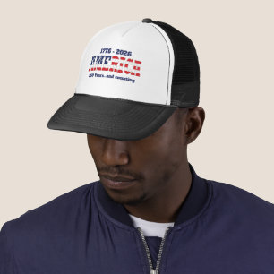 Amerika 250ste verjaardag 1776-2026 zegswijze trucker pet