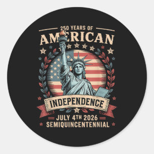 Amerika 250ste verjaardag 250 jaar Amerika  Ronde Sticker