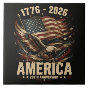 Amerika 250ste verjaardag Adelaar Patriottisch Tegeltje