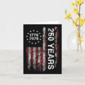 Amerika 250ste verjaardag Amerikaanse vlag 250 jaa Kaart (Gele Bloem)