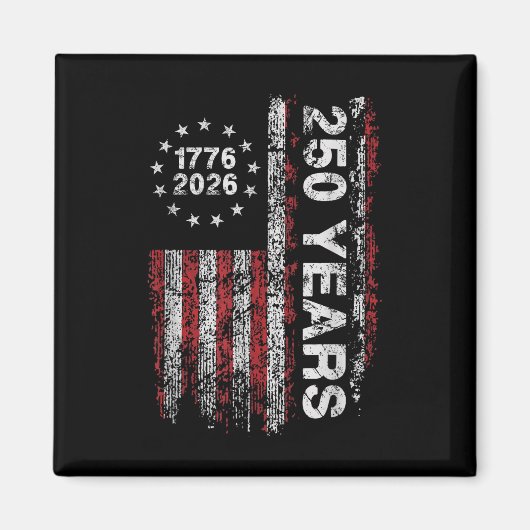 Amerika 250ste verjaardag Amerikaanse vlag 250 jaa Magneet (Voorkant)