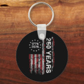 Amerika 250ste verjaardag Amerikaanse vlag 250 jaa Sleutelhanger (Voorkant)