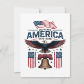 Amerika 250ste verjaardag bedankkaart (Achterkant)