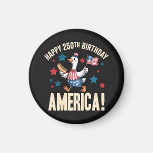 Amerika 250ste verjaardag Dwaze Patriottische Gans Magneet