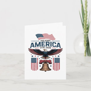 Amerika 250ste verjaardag feestdagen kaart