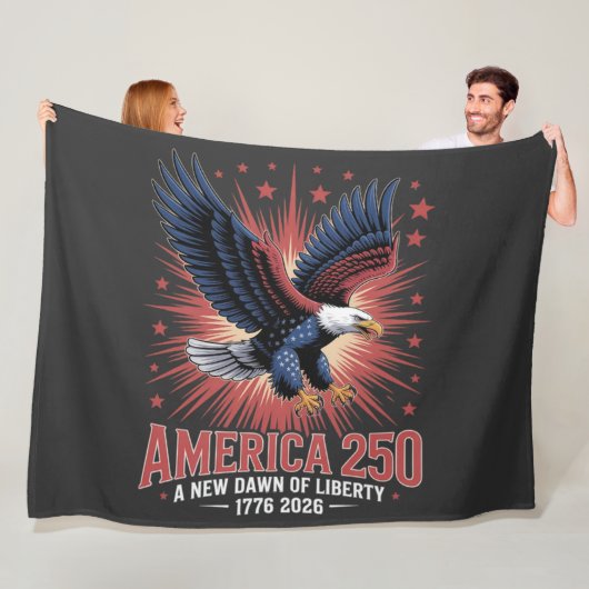 Amerika 250ste verjaardag fleece deken (In situ)