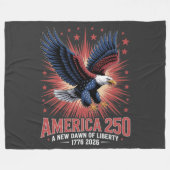 Amerika 250ste verjaardag fleece deken (Voorkant (Horizontaal))