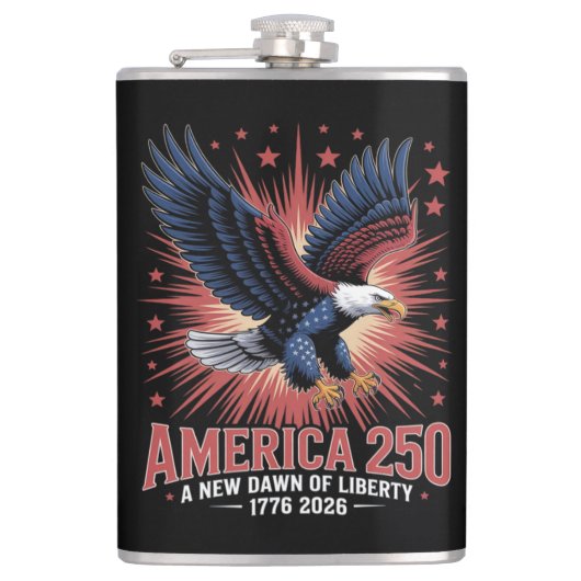 Amerika 250ste verjaardag heupfles (Voorkant)