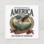 Amerika 250ste verjaardag informatiekaartje (Achterkant)