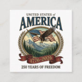 Amerika 250ste verjaardag informatiekaartje (Voorkant)
