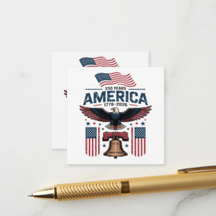 Amerika 250ste verjaardag informatiekaartje