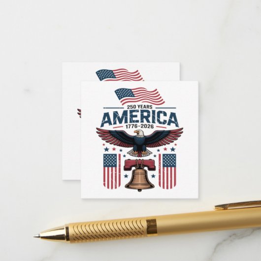 Amerika 250ste verjaardag informatiekaartje (Voorkant / Achterkant in situ)