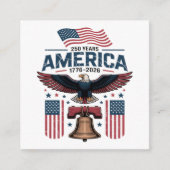 Amerika 250ste verjaardag informatiekaartje (Voorkant)