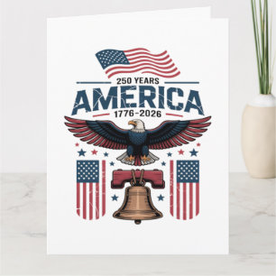 Amerika 250ste verjaardag kaart
